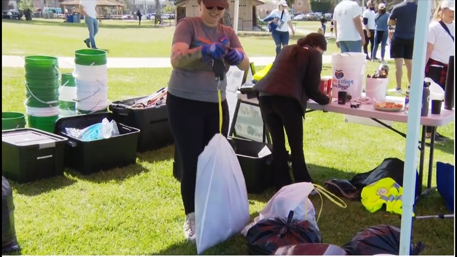 During the 22nd Annual Creek to Bay Clean Up about 5,000 volunteers picked up litter and debris at more than 100 sites across the county.